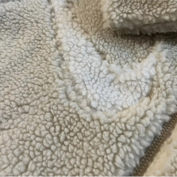 Nike Sportswear Swoosh Full Zip Sherpa Jacket Sail Women’s Size Large - Picture 3 of 8